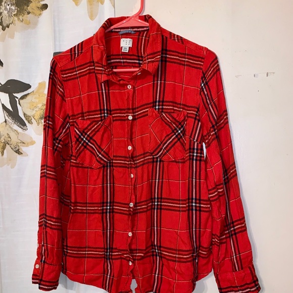 A New Day plaid button down long sleeve - Picture 1 of 5
